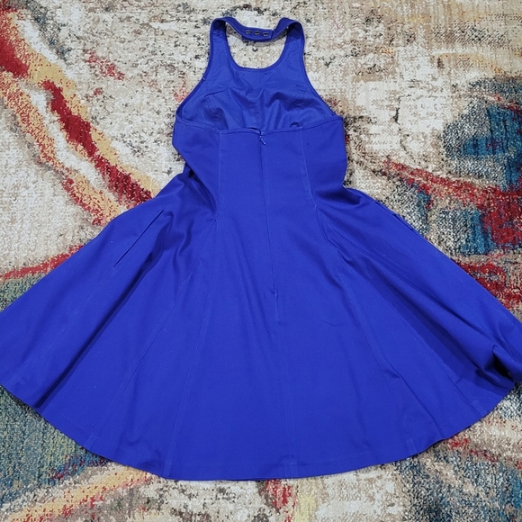 Jessica Simpson Halter/Flare Blue Dress US2 - Picture 3 of 8